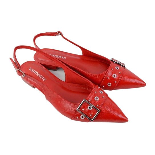 Sapatilha Slingback Feminino Via Marte 144-001-01 Vermelho
