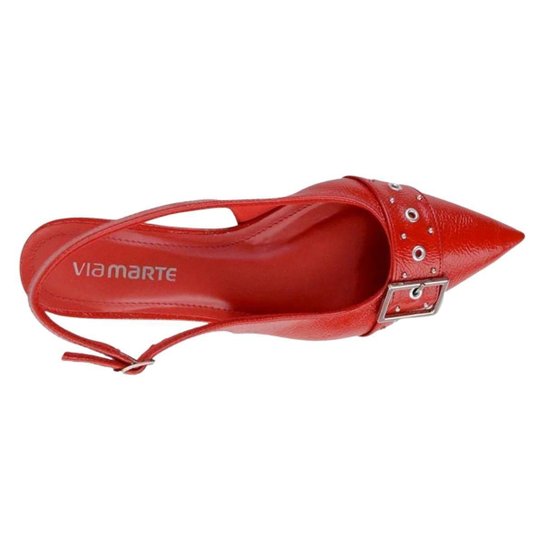 Sapatilha Slingback Feminino Via Marte 144-001-01 Vermelho