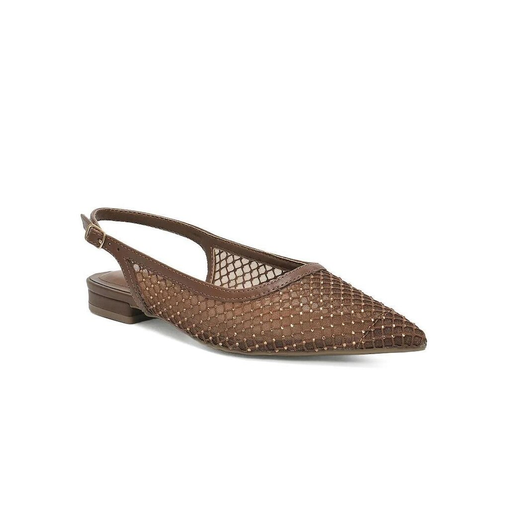 Sapatilha Slingback Via Marte Bico Fino Marrom