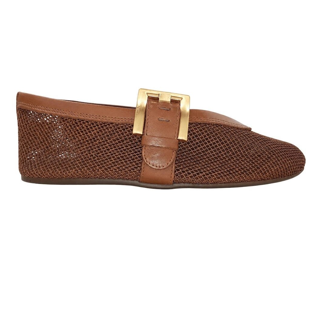 Sapatilha Tela Mary Jane Feminina Arezzo A13457 Marrom