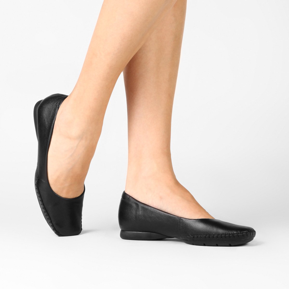 Sapatilha Usaflex Costura - Preto | Zattini