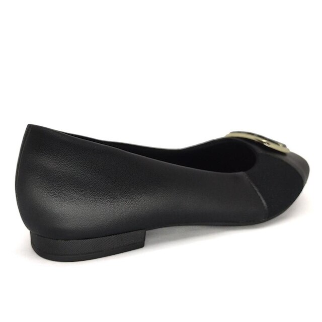 Sapatilha Usaflex Couro Joanete Bico Quadrado Elegante