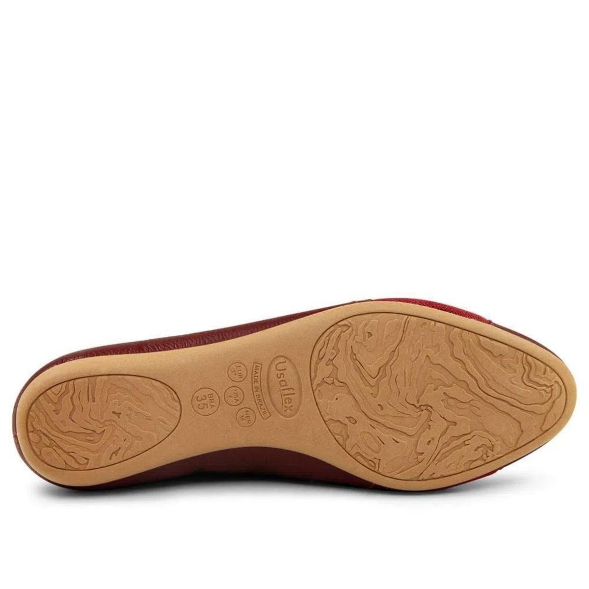 Sapatilha Usaflex Couro Joanetes Pé Largo Conforto Impacto Cor