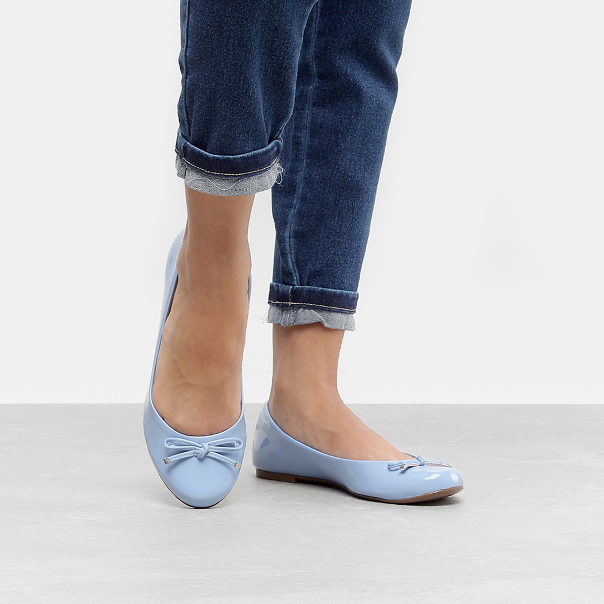 Sapatilha Via Uno Lacinho Feminina - Azul Claro | Zattini