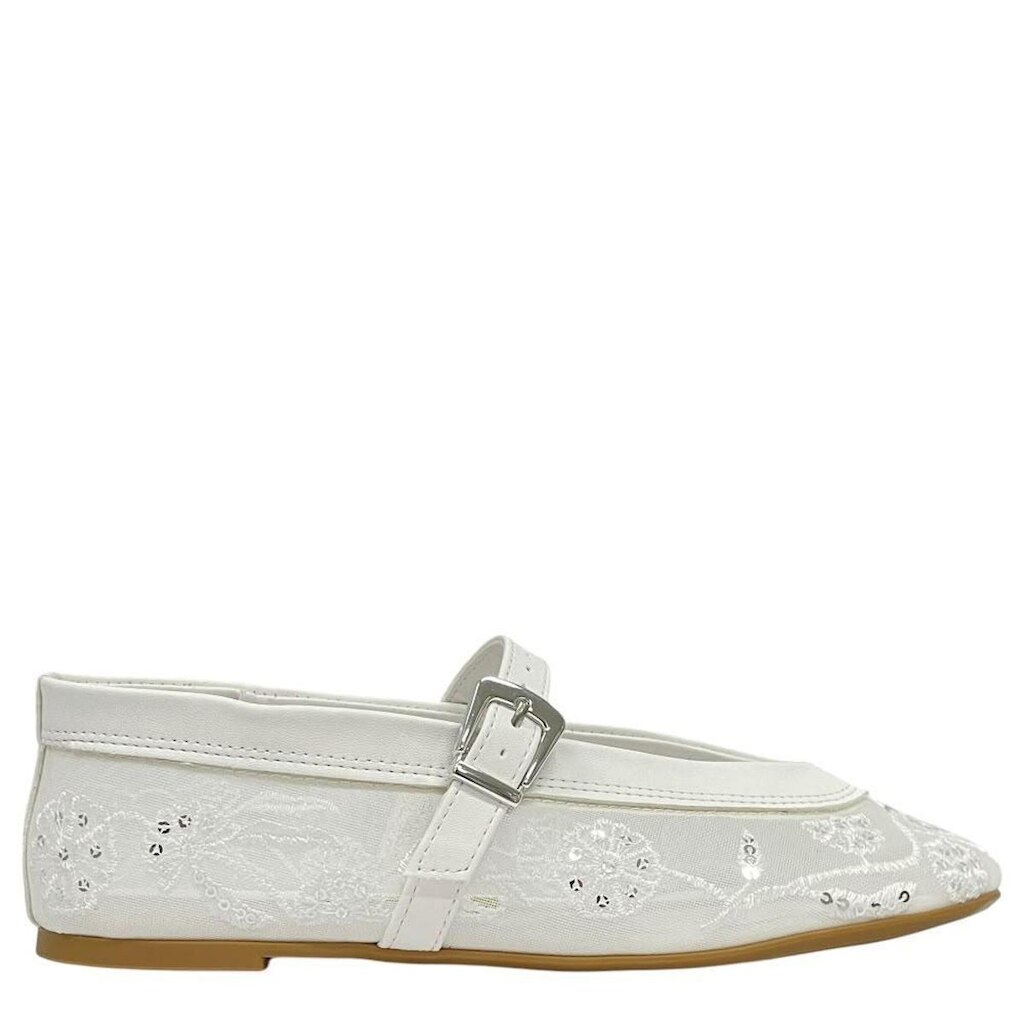 Sapatilha Vizzano Feminina Elegante Bordado Floral