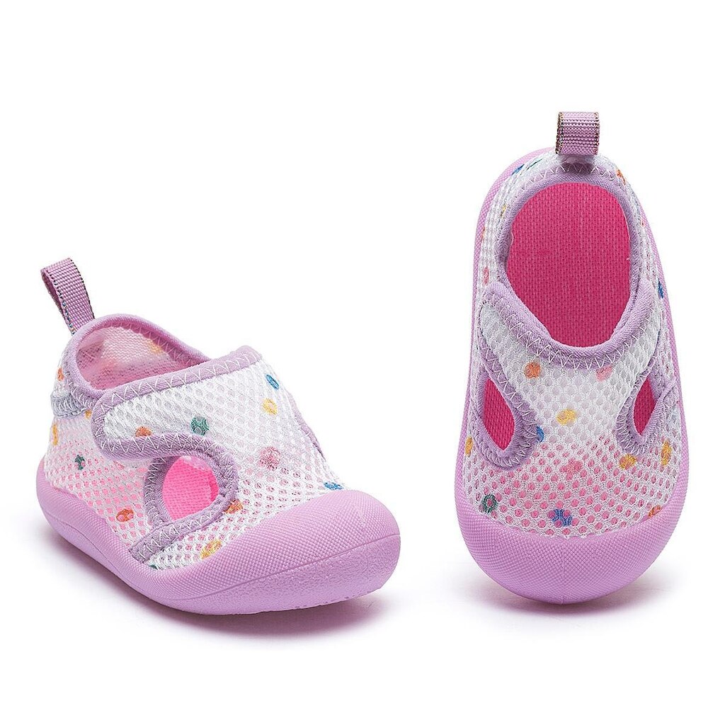 Sapatinho Esportiva Menina Infantil Antiderrapante Respirável Verão Branco Lilás Mz Shoes