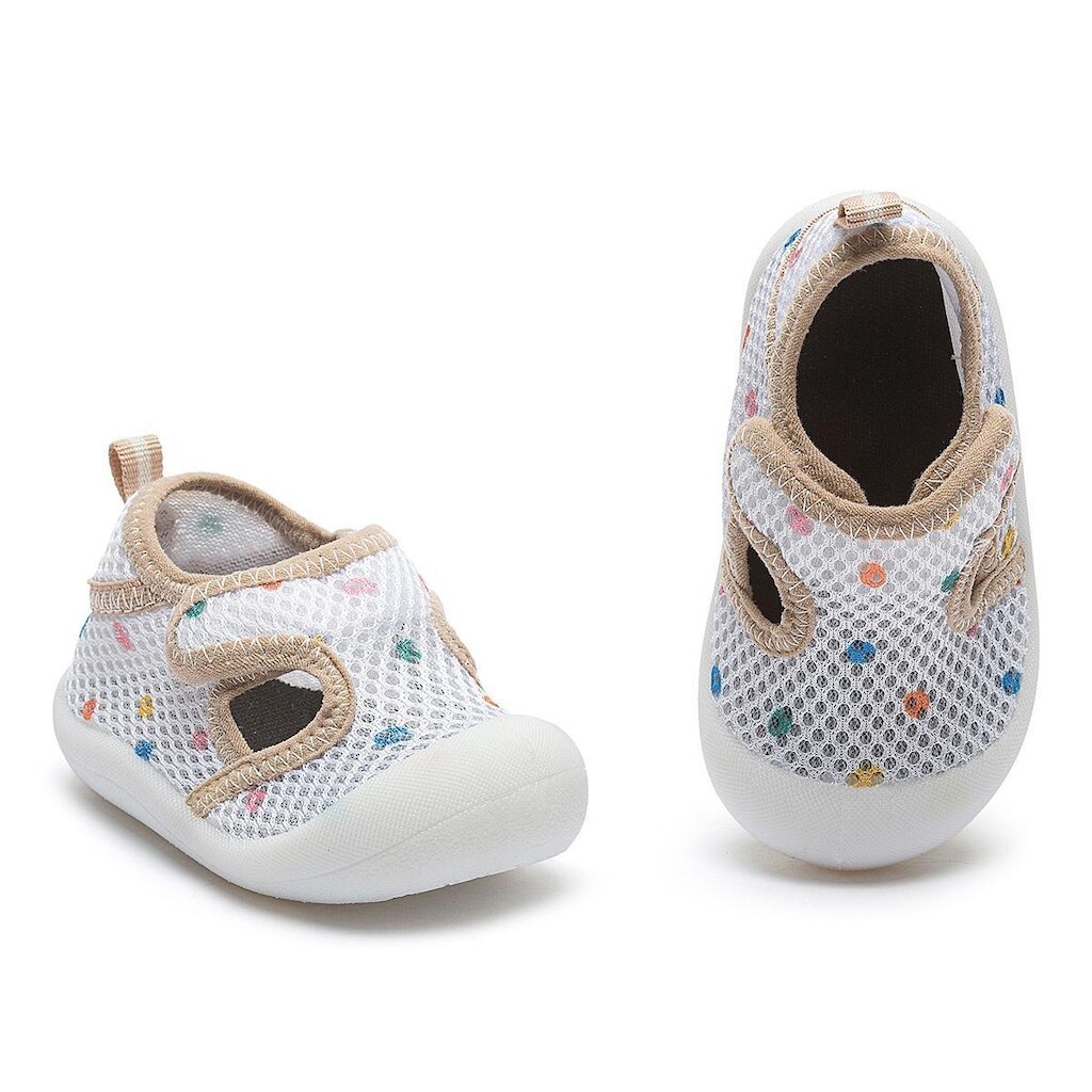 Sapatinho Esportivo Menina Infantil Bebê Antiderrapante Verão Branco Pink Mz Shoes