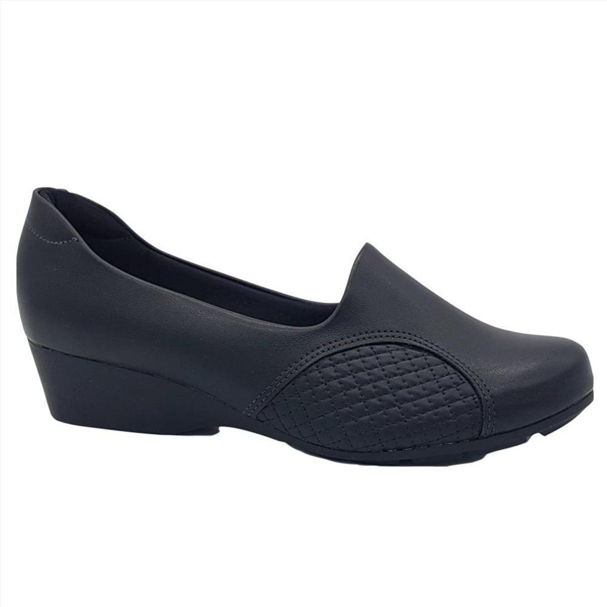 Sapato Anabela Feminino Modare - Preto Menor preço em Sapato Anabela Feminino Modare - Preto