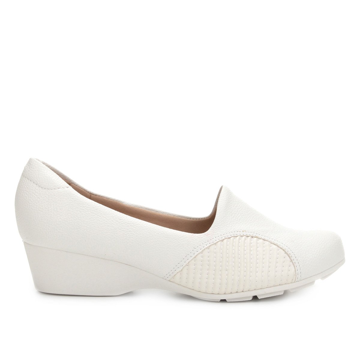 sapato branco anabela feminino