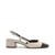 Sapato Anacapri Slingback Salto Bloco Bege Ponta Verniz - Creme+Preto