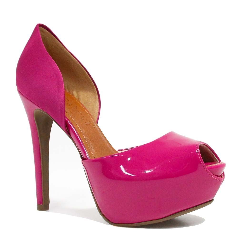 peep toe bebece verniz