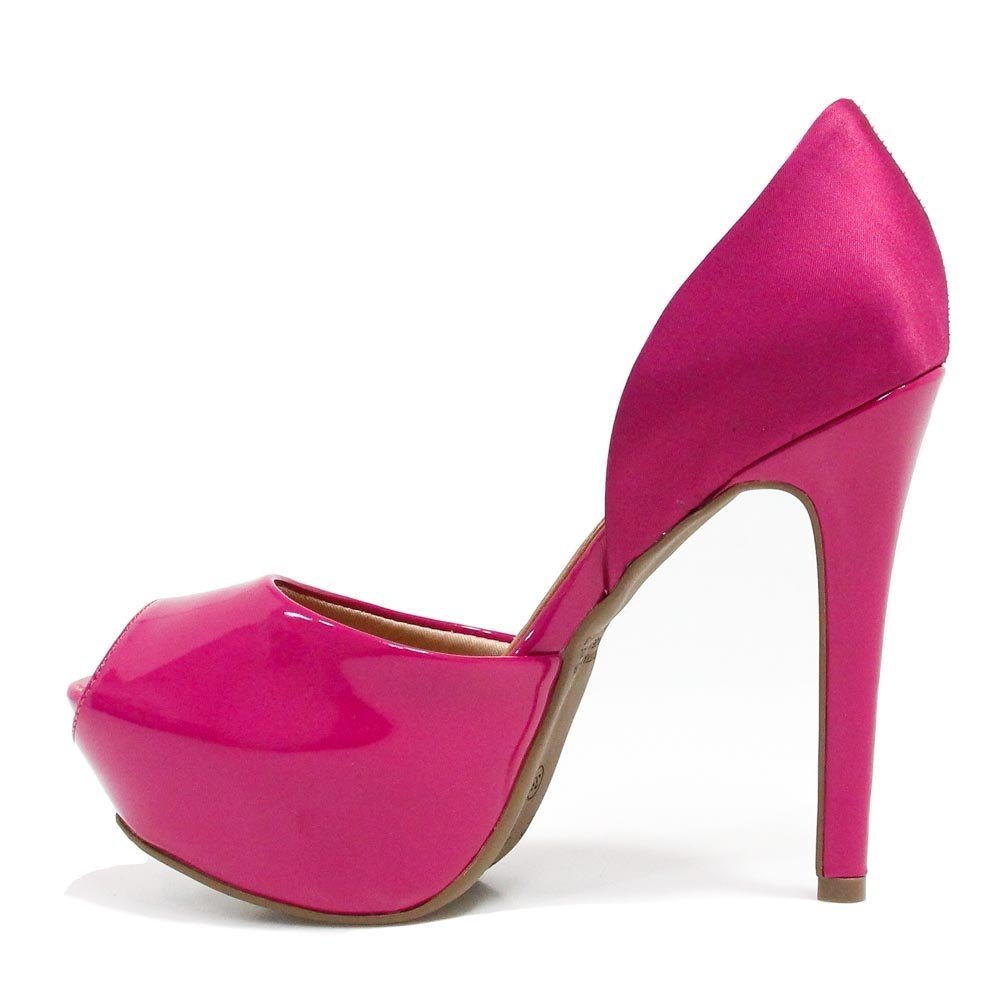 Sapato Bebecê Peep Toe Verniz - Pink | Zattini