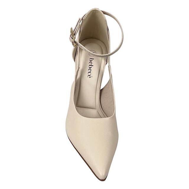 Sapato Bebecê Scarpin Bico Fino T9430-293 Bege Aveia