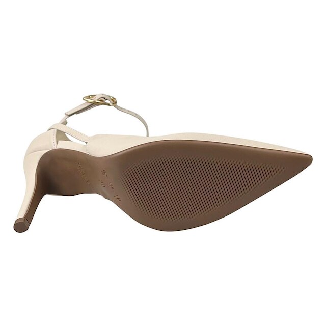 Sapato Bebecê Scarpin Bico Fino T9430-293 Bege Aveia