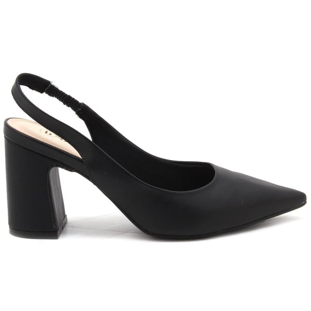 Sapato Bebece Scarpin Slingback Salto Bloco Bico Fino Feminino 24033