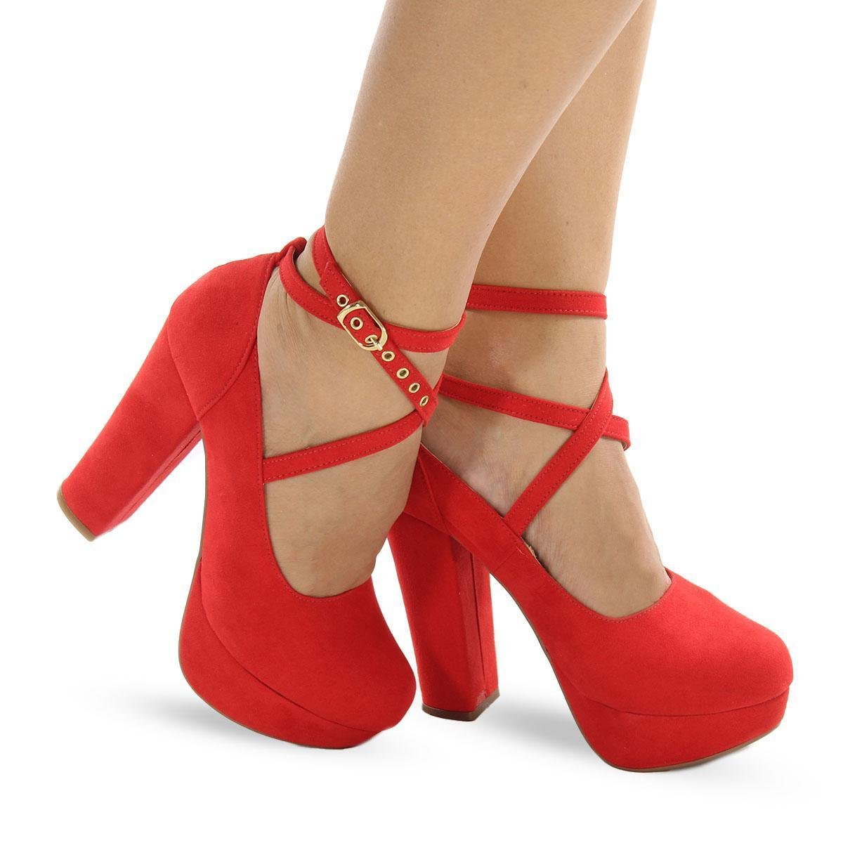 Sapato Boneca Modarpe Meia Pata Salto Grosso Feminino M10 Menor preço em Sapato Boneca Modarpe Meia Pata Salto Grosso Feminino M10