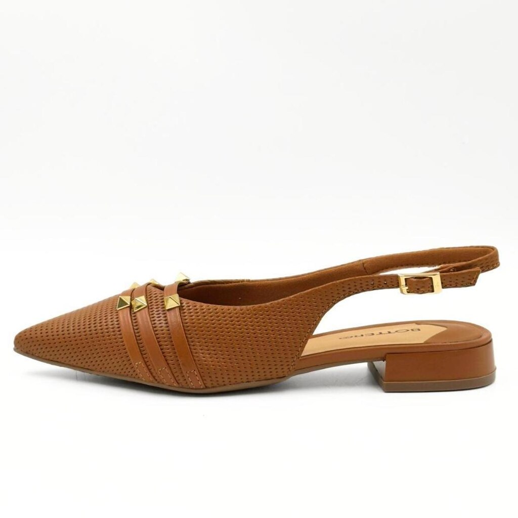 Sapato Bottero Slingback Bico Fino Salto Baixo Feminino