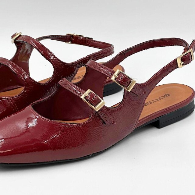 Sapato Bottero Slingback Verniz Salto Baixo Feminino