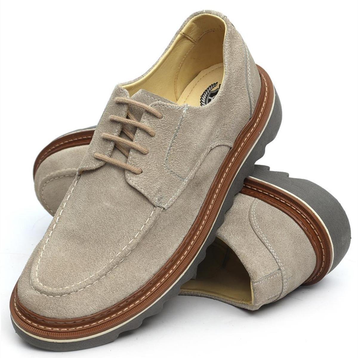 Sapato Brogue Oxford Masculino Couro Premium Tratorado Camurça Menor preço em Sapato Brogue Oxford Masculino Couro Premium Tratorado Camurça