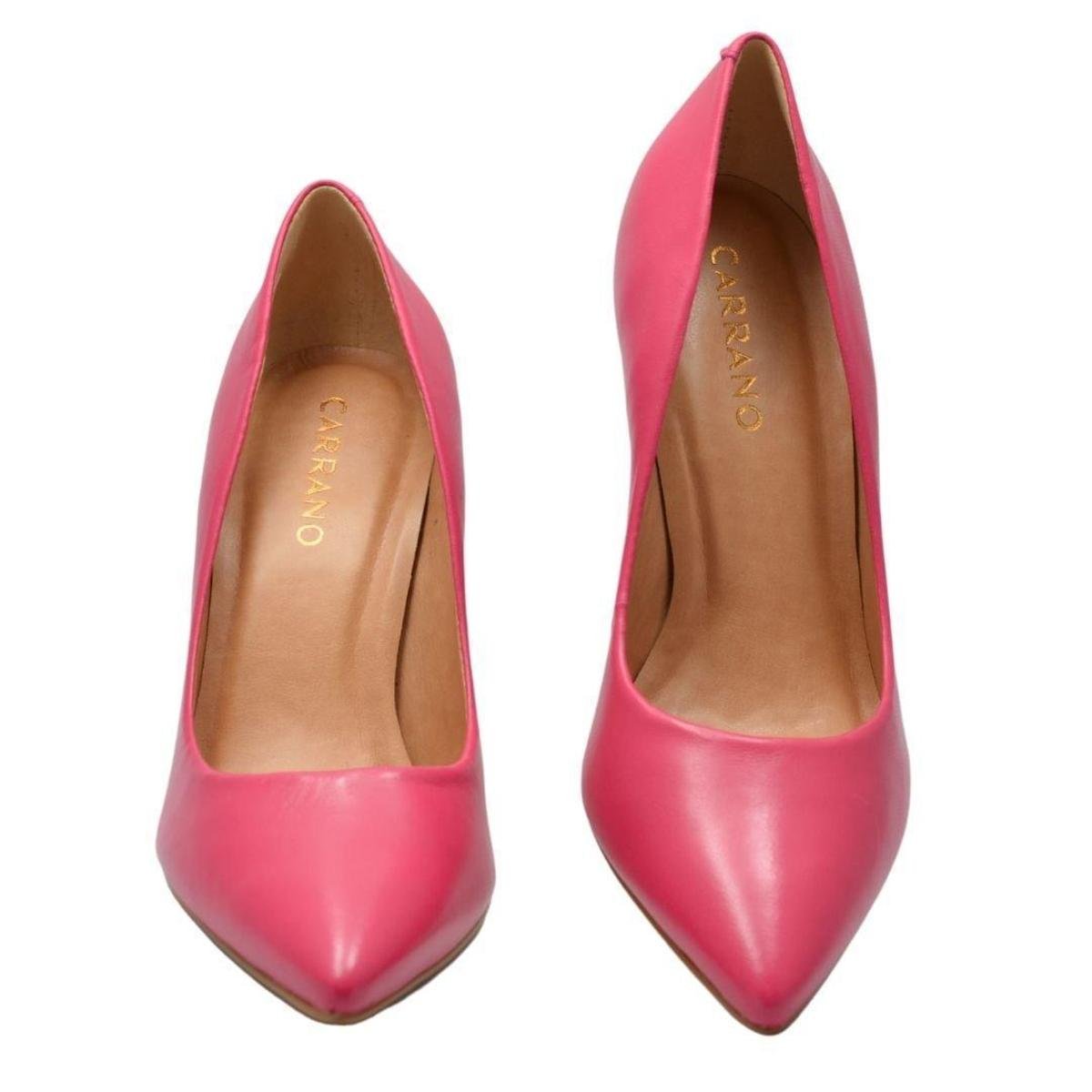 Sapato Carrano Scarpin com salto taça e bico fino - Rosa | Zattini