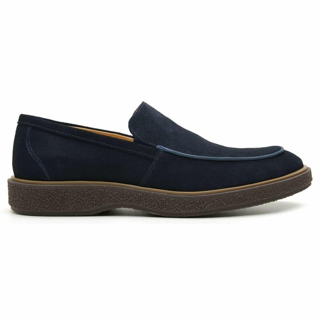 Sapato Casual Azul Marinho Em Couro 57996