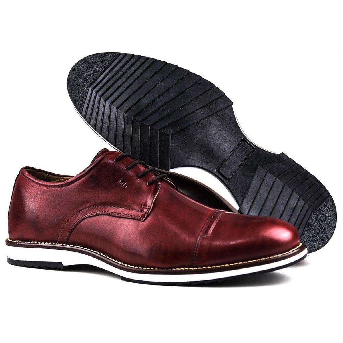 Sapato Casual Brogue Premium Comfort Social Couro - Vermelho | Zattini
