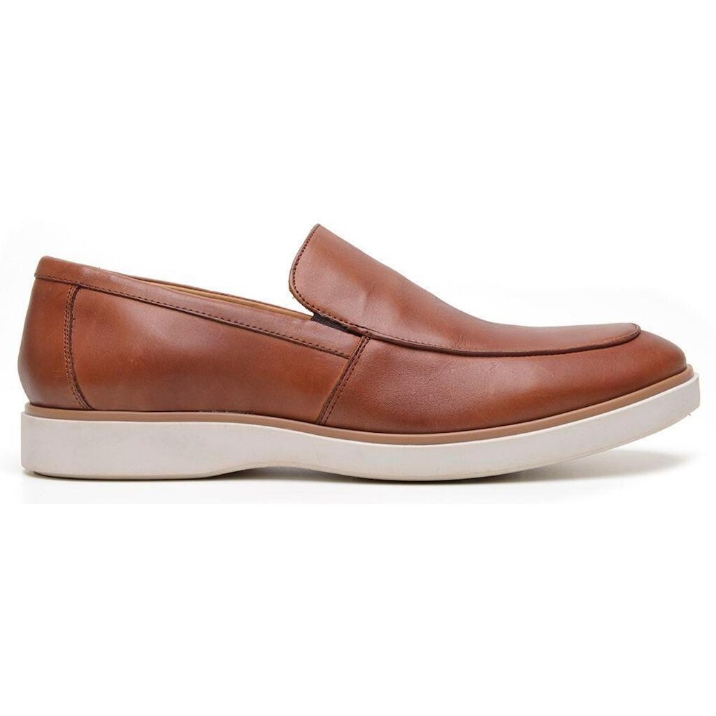 Sapato Casual Caramelo Em Couro 57996