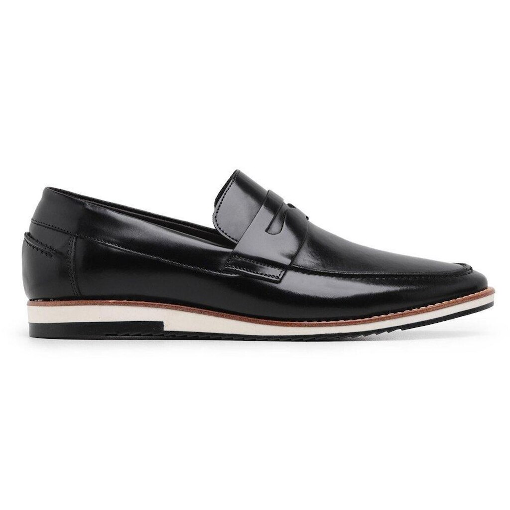 Sapato Casual Couro Preto Loafer 24513