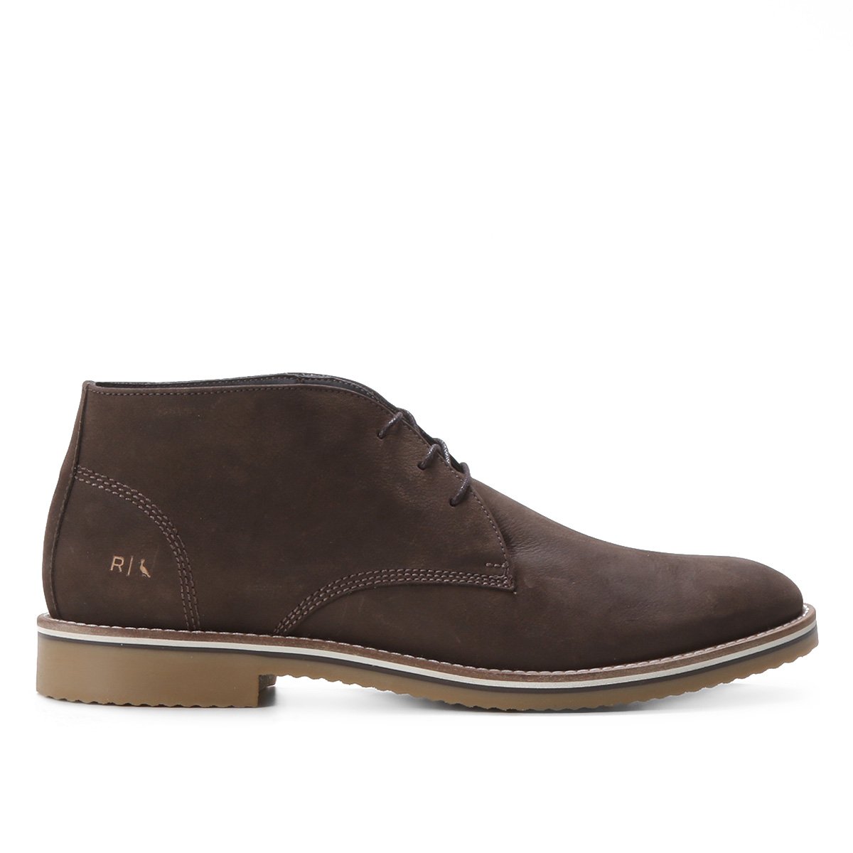Sapato Casual Couro Reserva Demi Boot Lipe Cano Médio Masculino - Café Menor preço em Sapato Casual Couro Reserva Demi Boot Lipe Cano Médio Masculino - Café