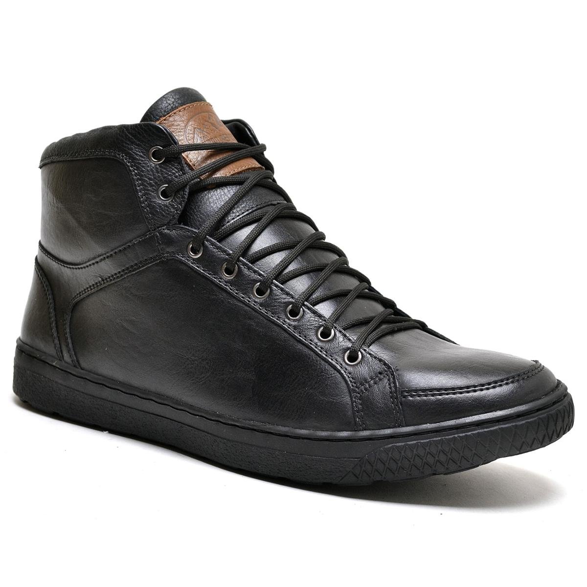Sapato Casual Masculino Cano Alto Polo State Couro Menor preço em Sapato Casual Masculino Cano Alto Polo State Couro