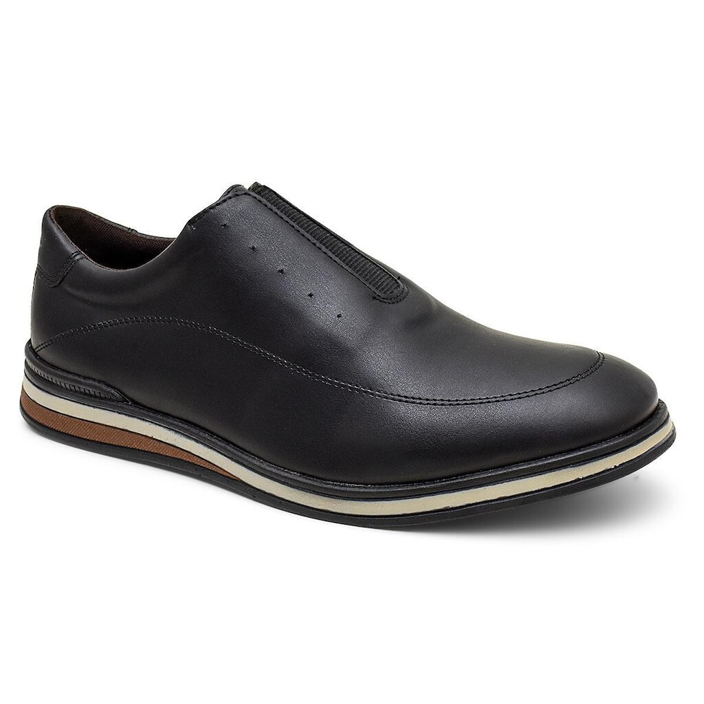 Sapato Casual Masculino Couro Sintético Confortável Slip On