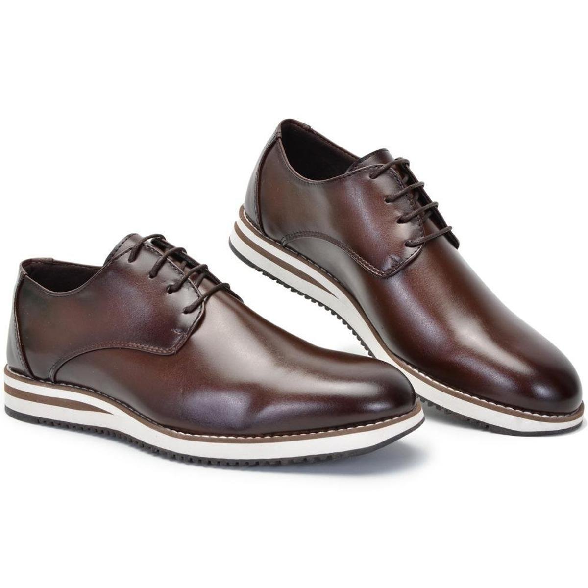 Menor preço em Sapato Casual Masculino Derby Oxford De Amarrar Super Macio e Leve