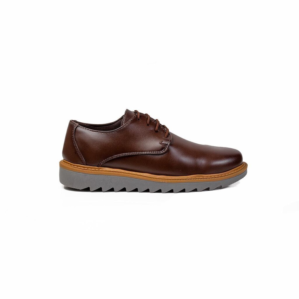 Sapato Casual Masculino Derby Tratorado Confortável Elegante