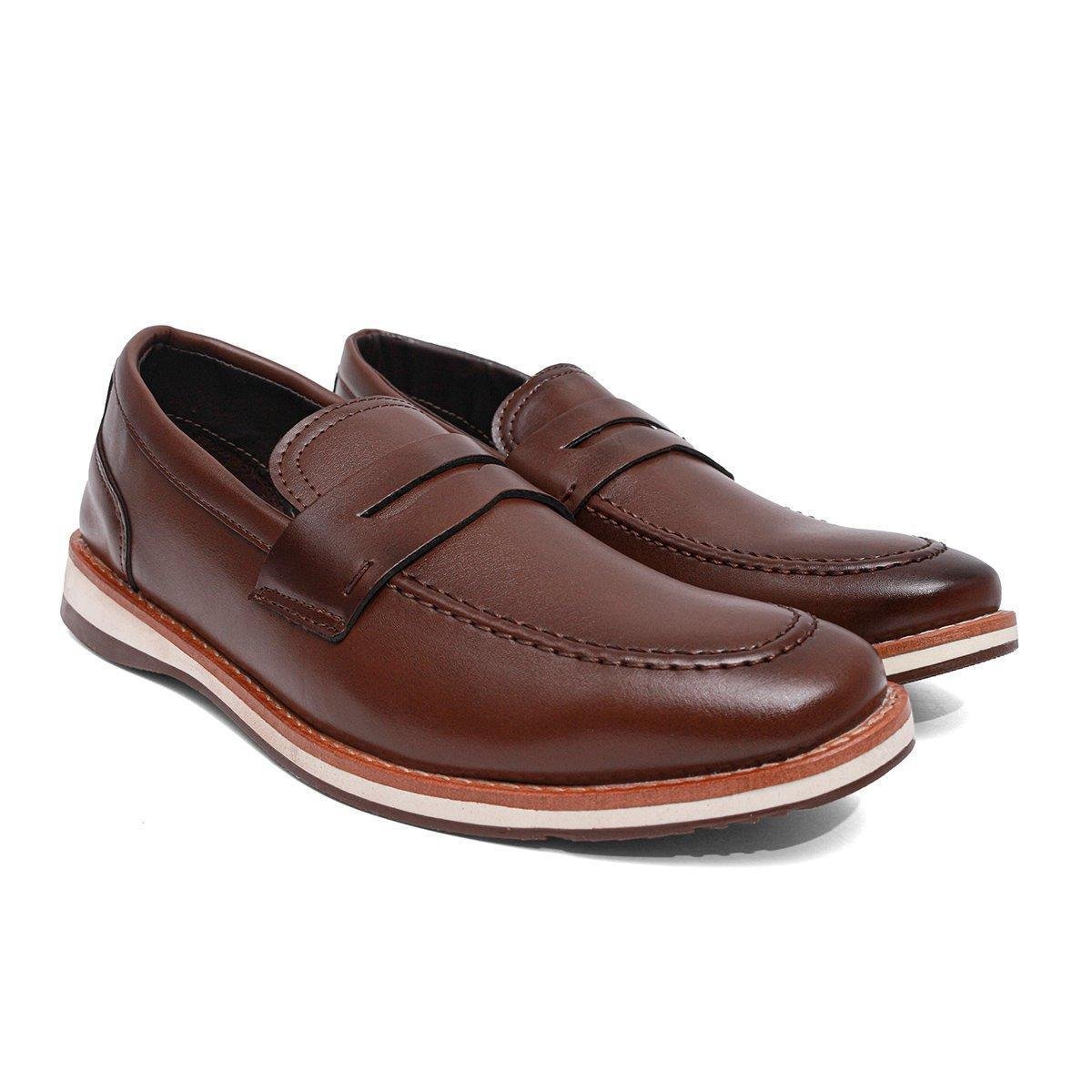 Sapato Casual Masculino Esporte Fino De Gravata Marrom 2002 - Marrom Menor preço em Sapato Casual Masculino Esporte Fino De Gravata Marrom 2002 - Marrom