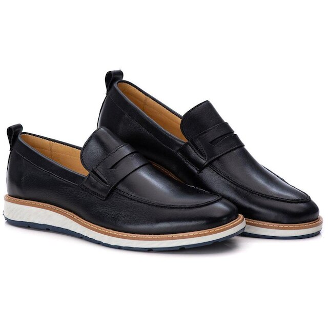 Sapato Casual Masculino Iate Slip On Elite Couro Premium