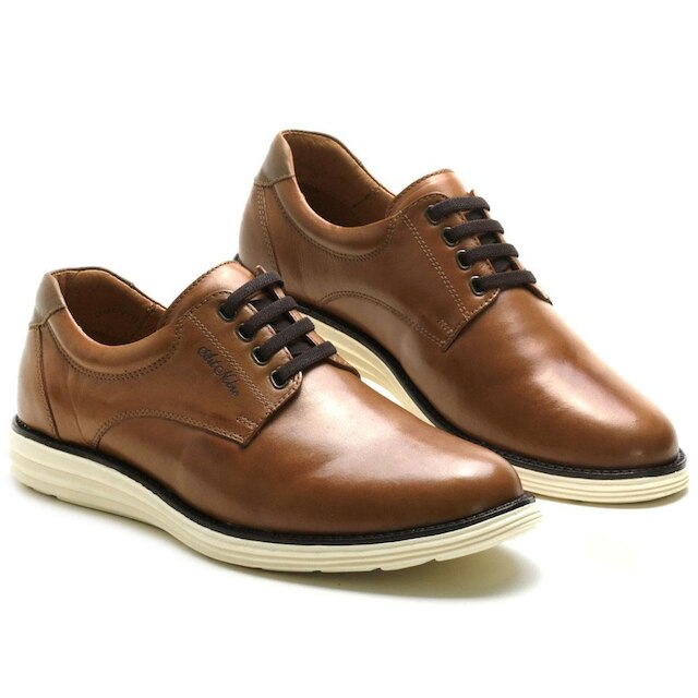 Sapato Casual Masculino Preto 100% Couro - Ref. 3205
