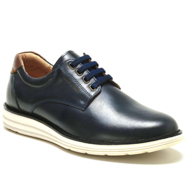 Sapato Casual Masculino Preto 100% Couro - Ref. 3205