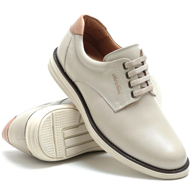 Sapato Casual Masculino Preto 100% Couro - Ref. 3205