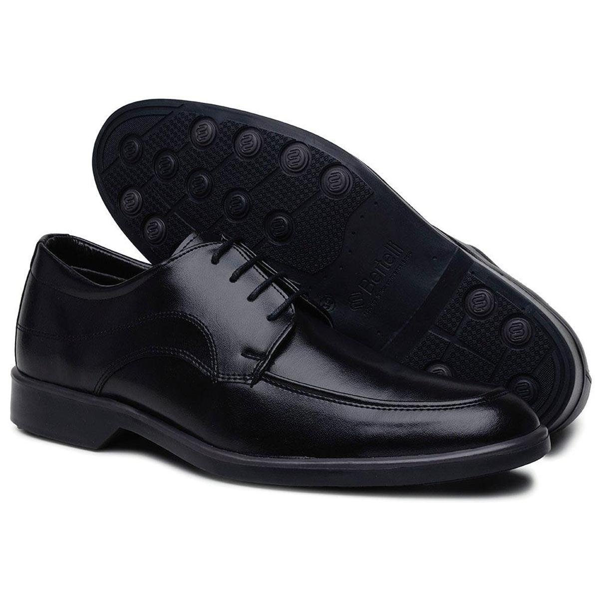 Sapato Casual Masculino Sintético Cadarço New Sola Borracha - Preto |  Zattini