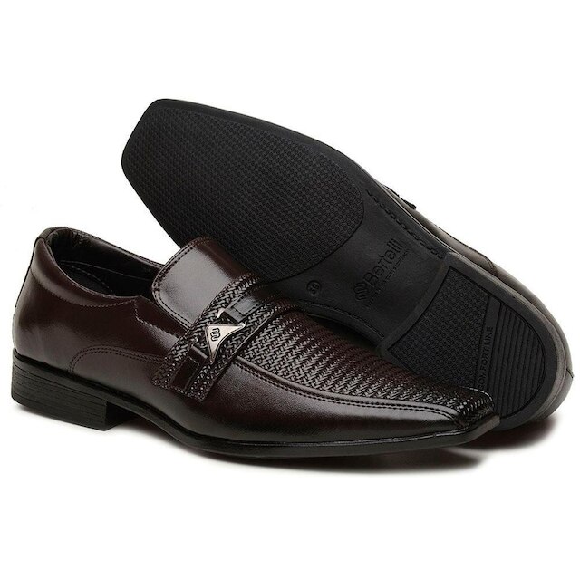 Sapato Casual Oxford Masculino Bico Quadrado Para Casamento Dia a Dia Sola Resistente e Segura