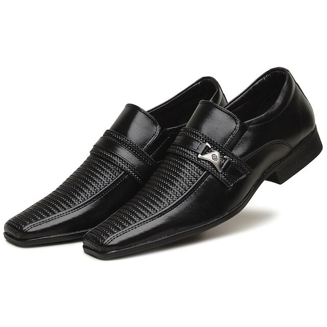 Sapato Casual Oxford Masculino Bico Quadrado Para Casamento Dia a Dia Sola Resistente e Segura