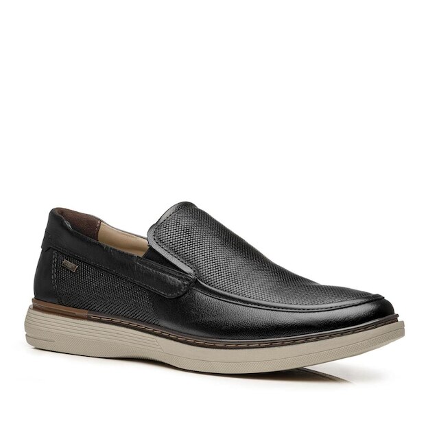 Sapato Casual Pegada Masculino em Couro Preto 127602-01
