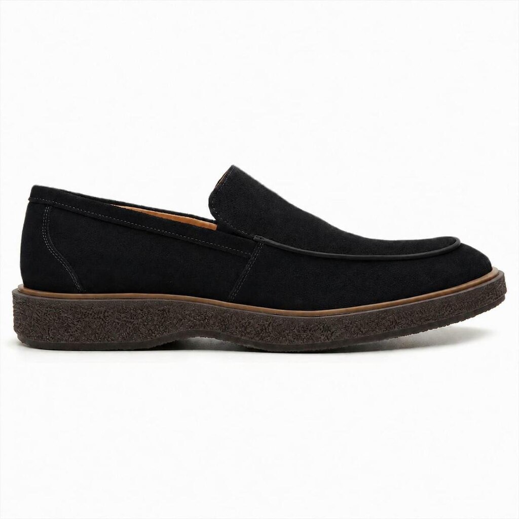 Sapato Casual Preto Em Couro 57996
