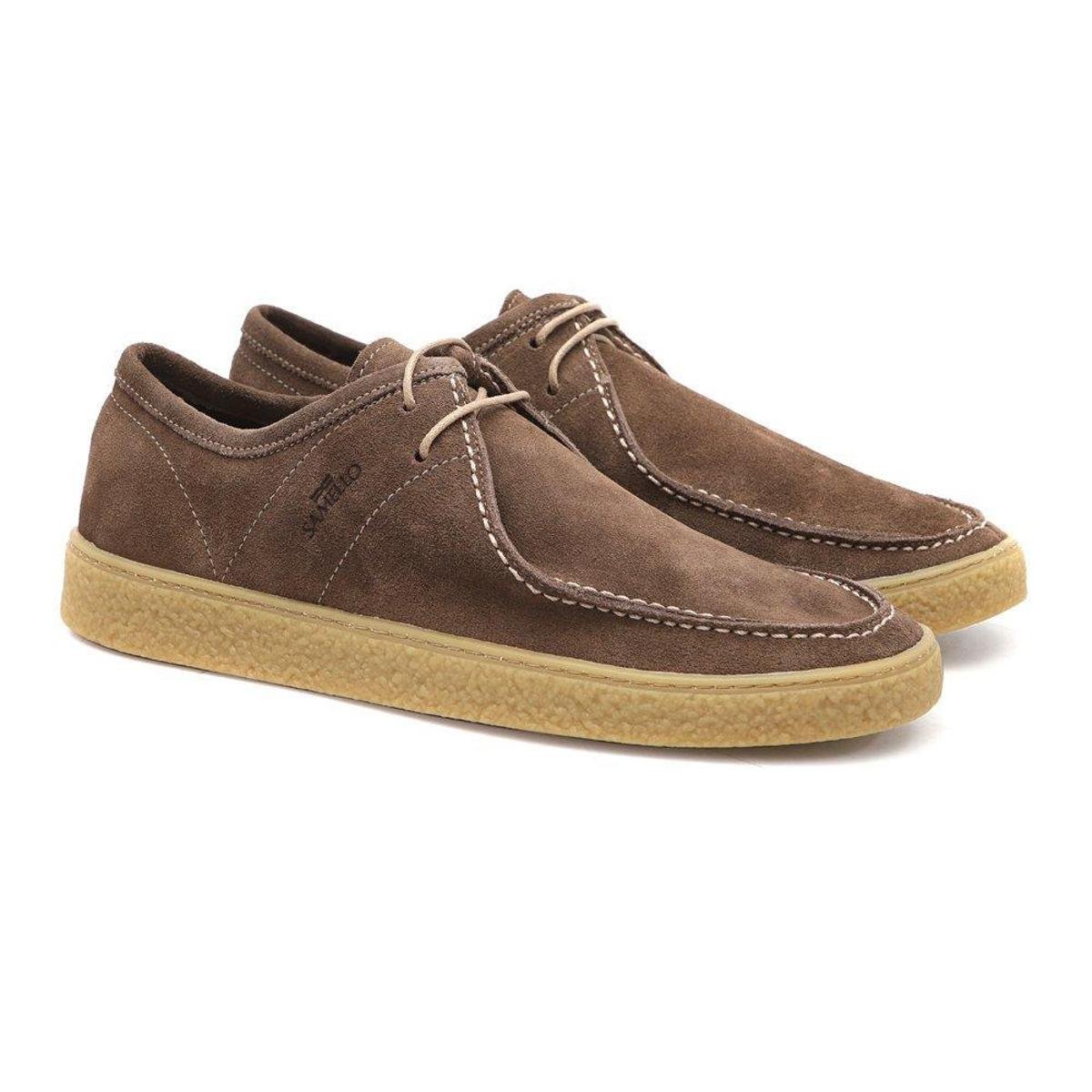 Sapato Casual Samello Loafer Camurca Masculino - Marrom Claro | Zattini