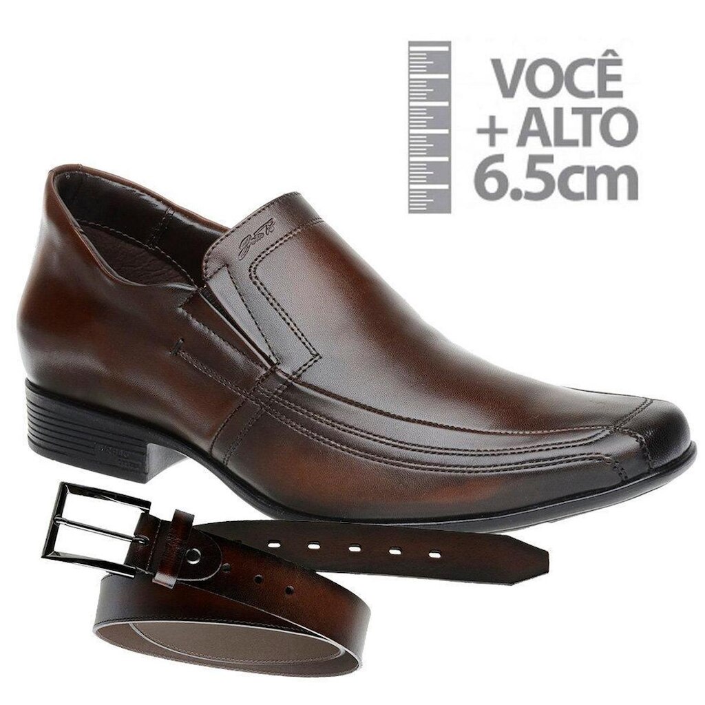 Sapato Com Salto Interno Jota Pe Marrom Air + Cinto 71354