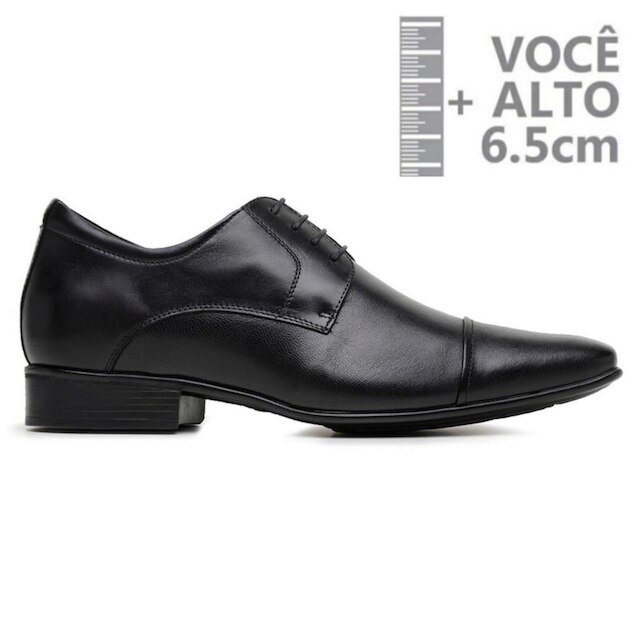 Sapato Com Salto Interno Jota Pe Preto Grow Air 79509