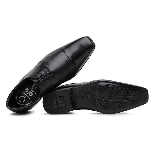 Sapato Com Salto Interno Jota Pe Preto Grow Air 79509