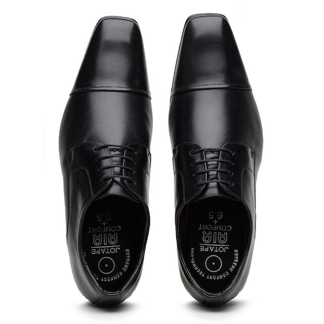 Sapato Com Salto Interno Jota Pe Preto Grow Air 79509