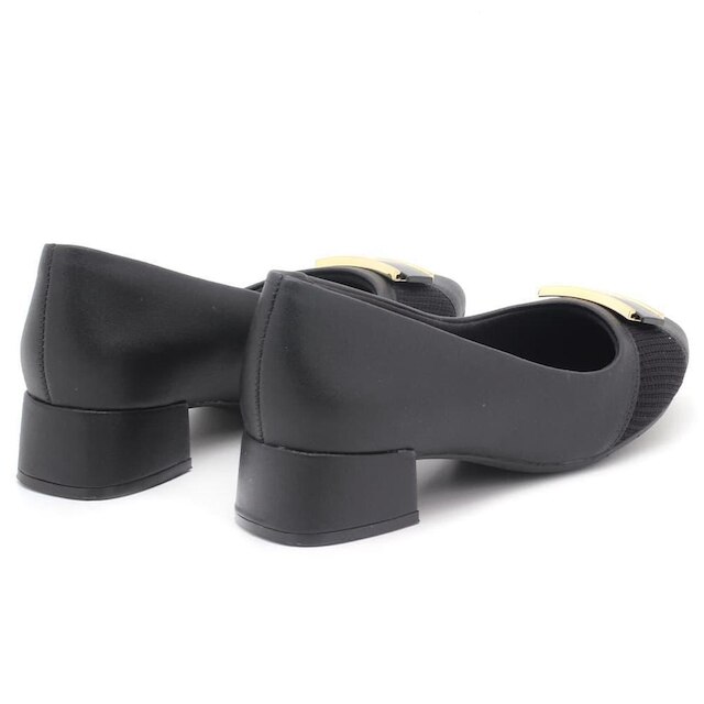 Sapato Comfortflex Salto Bloco Fivela Joanete Feminino 2395403