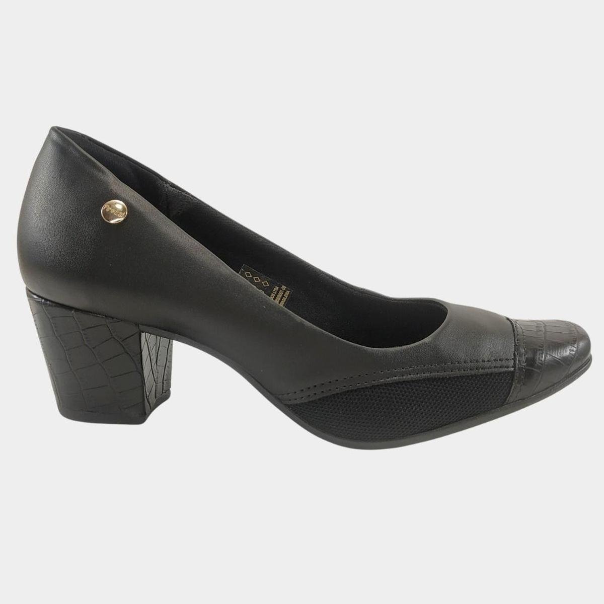 Sapato Conforto Firezzi Joanete Salto Médio 239530 - Preto Menor preço em Sapato Conforto Firezzi Joanete Salto Médio 239530 - Preto